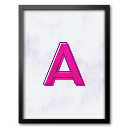 Obraz w ramie Kolorowe litery z efektem 3D - "A"