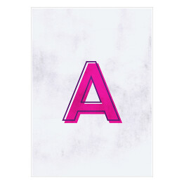 Plakat Kolorowe litery z efektem 3D - "A"