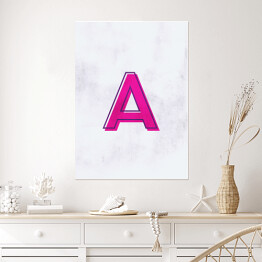 Plakat samoprzylepny Kolorowe litery z efektem 3D - "A"