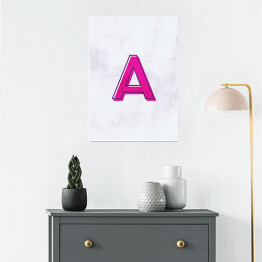 Plakat samoprzylepny Kolorowe litery z efektem 3D - "A"
