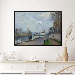 Obraz w ramie Camille Pissarro "Oise w pobliżu Pontoise w pochmurną pogodę" - reprodukcja
