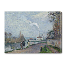 Obraz na płótnie Camille Pissarro "Oise w pobliżu Pontoise w pochmurną pogodę" - reprodukcja