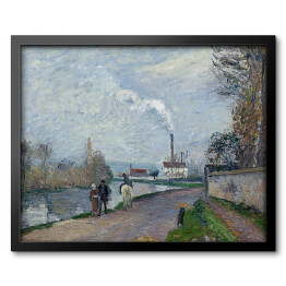 Obraz w ramie Camille Pissarro "Oise w pobliżu Pontoise w pochmurną pogodę" - reprodukcja