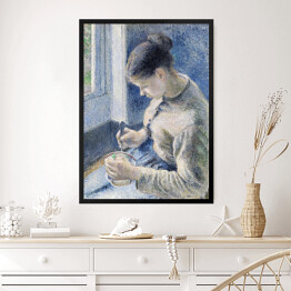 Obraz w ramie Camille Pissarro Młoda kobieta przy kawie. Reprodukcja