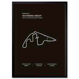 Plakat w ramie Yas Marina Circuit - Tory wyścigowe Formuły 1