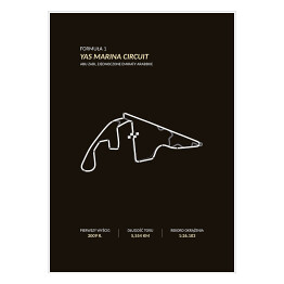 Plakat samoprzylepny Yas Marina Circuit - Tory wyścigowe Formuły 1