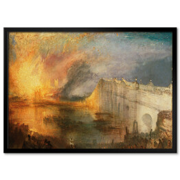 Obraz klasyczny William Turner "Pożar Izby Lordów i Izby Gmin" - reprodukcja