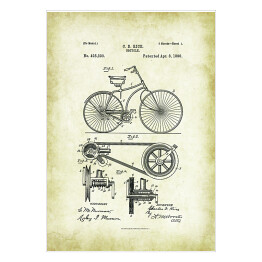 Plakat samoprzylepny C. D. Rice - patenty na rycinach vintage