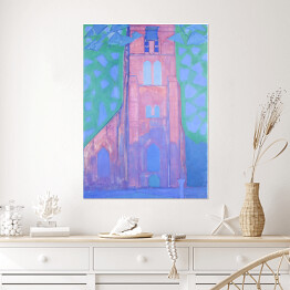 Plakat samoprzylepny Piet Mondriaan "Church tower at Domburg"