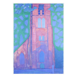 Plakat Piet Mondriaan "Church tower at Domburg"