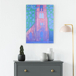 Obraz na płótnie Piet Mondriaan "Church tower at Domburg"