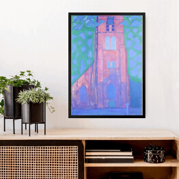 Obraz w ramie Piet Mondriaan "Church tower at Domburg"