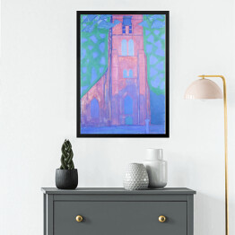 Obraz w ramie Piet Mondriaan "Church tower at Domburg"