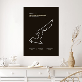 Plakat samoprzylepny Circuit of the Americas - Tory wyścigowe Formuły 1