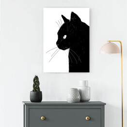 Ilustracja - czarny kot 