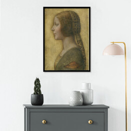 Plakat w ramie Leonardo da Vinci La Bella Principessa Reprodukcja obrazu
