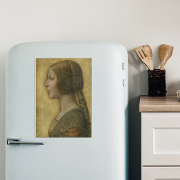 Magnes dekoracyjny Leonardo da Vinci La Bella Principessa Reprodukcja obrazu