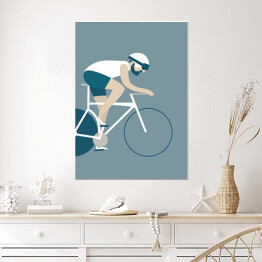 Plakat Wyścig kolarski - ilustracja