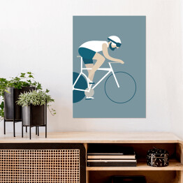 Plakat Wyścig kolarski - ilustracja
