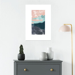 Plakat samoprzylepny Pastelowa abstrakcja - morze