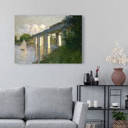 Obraz na płótnie Claude Monet "Most kolejowy w Argente" - reprodukcja