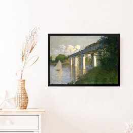 Obraz w ramie Claude Monet "Most kolejowy w Argente" - reprodukcja