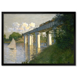 Plakat w ramie Claude Monet "Most kolejowy w Argente" - reprodukcja