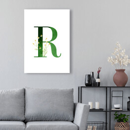 Obraz klasyczny Roślinny alfabet - litera R jak rumianek