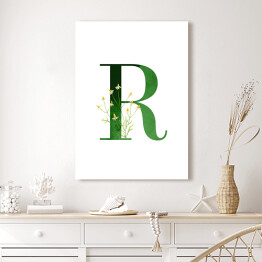 Obraz klasyczny Roślinny alfabet - litera R jak rumianek