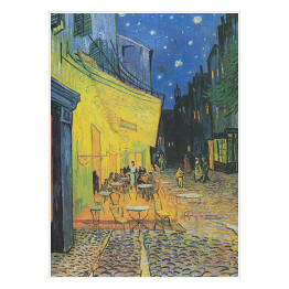 Plakat samoprzylepny Vincent van Gogh " Taras kawiarni na Placu Forum w nocy" - reprodukcja