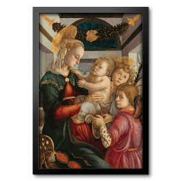 Obraz w ramie Sandro Botticelli Madonna i anioły. Reprodukcja