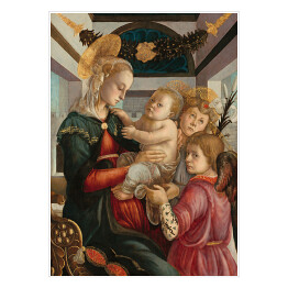 Plakat samoprzylepny Sandro Botticelli Madonna i anioły. Reprodukcja