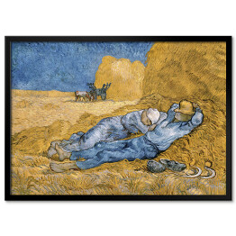 Plakat w ramie Vincent van Gogh Południe – Odpoczynek od pracy. Reprodukcja