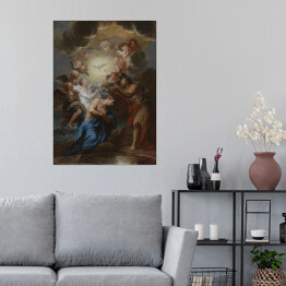 Plakat samoprzylepny Chrzest Jezusa Antoine Coypel Reprodukcja obrazu
