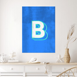 Plakat Kolorowe litery z efektem 3D - "B"