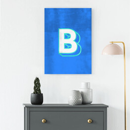 Obraz klasyczny Kolorowe litery z efektem 3D - "B"