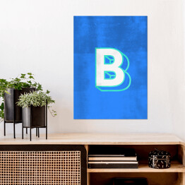 Plakat Kolorowe litery z efektem 3D - "B"