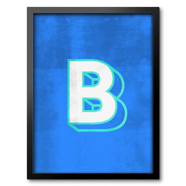 Obraz w ramie Kolorowe litery z efektem 3D - "B"