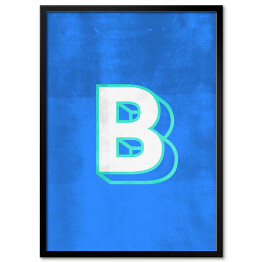 Plakat w ramie Kolorowe litery z efektem 3D - "B"
