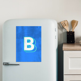 Magnes dekoracyjny Kolorowe litery z efektem 3D - "B"