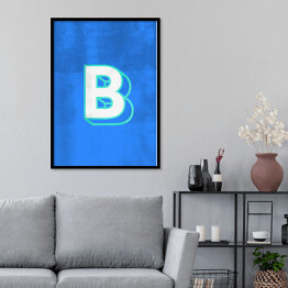 Plakat w ramie Kolorowe litery z efektem 3D - "B"