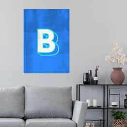 Plakat samoprzylepny Kolorowe litery z efektem 3D - "B"
