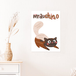 Plakat samoprzylepny Ilustracja - mrauchino - kocie kawy