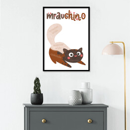 Plakat w ramie Ilustracja - mrauchino - kocie kawy