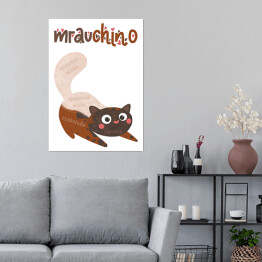 Plakat Ilustracja - mrauchino - kocie kawy