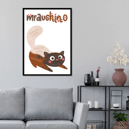 Plakat w ramie Ilustracja - mrauchino - kocie kawy