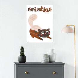 Plakat samoprzylepny Ilustracja - mrauchino - kocie kawy