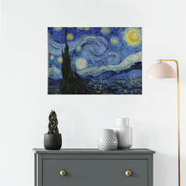 Plakat samoprzylepny Vincent van Gogh "Gwiaździsta noc" - reprodukcja
