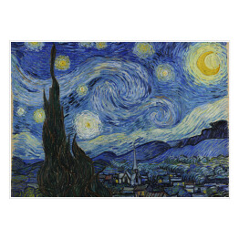 Plakat samoprzylepny Vincent van Gogh "Gwiaździsta noc" - reprodukcja
