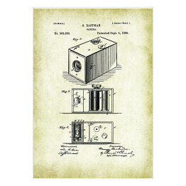 Plakat samoprzylepny G. Eastman - patenty na rycinach vintage